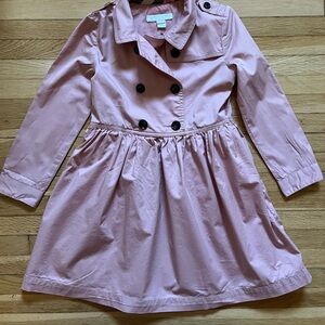 Burberry Light Pink Double-Breasted Kids Dress 6y